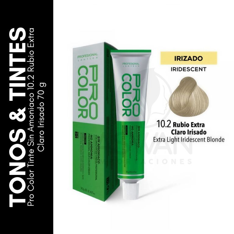 Pro Color Tinte Sin Amoniaco 102 Rubio Extra Claro Irisado 70 g