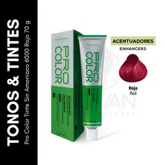 GENERICO - Pro Color Tinte Sin Amoniaco 6000 Rojo 70 g