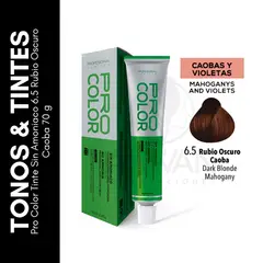 GENERICO - Pro Color Tinte Sin Amoniaco 65 Rubio Oscuro Caoba 70 g