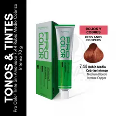 GENERICO - Pro Color Tinte Sin Amoniaco 744 Rubio Medio Cobrizo Intenso 70 g