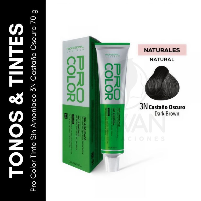 Pro Color Tinte Sin Amoniaco 3N Castaño Oscuro 70 g