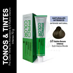 GENERICO - Pro Color Tinte Sin Amoniaco 60 Rubio Oscuro Intenso 70 g