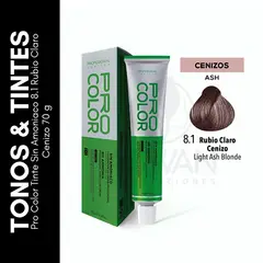 GENERICO - Pro Color Tinte Sin Amoniaco 81 Rubio Claro Cenizo 70 g