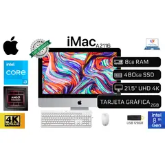APPLE - Computadora iMAC A2116 Año 2019 8GB RAM 480GB VIDEO 2GB GDDR5 + Hdd 1TB Usb 128