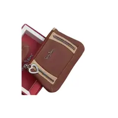 PERRY JHAN - Monedero de Cuero con detalles para Mujer