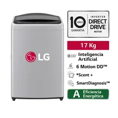 LG - Lavadora WT17DV6T 17kg Ai DD Carga Superior Gris