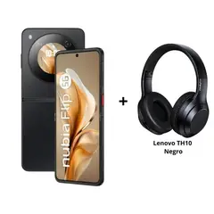 ZTE - Celular Nubia Flip 256GB 8GB RAM 50MP Negro + Audífonos Lenovo TH10 Negro