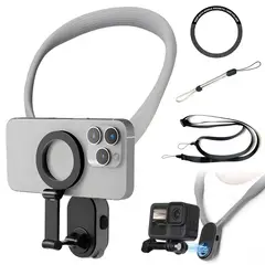 OEM - Soporte magnético de cuello para grabar con GoPro iPhone y Android