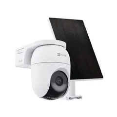 EZVIZ - Cámara de seguridad CB8 LITE 4MP Vista panorámica Batería Panel Solar