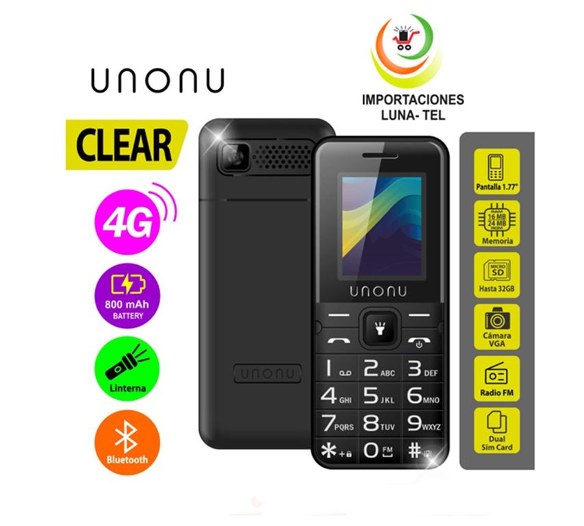 CELULAR BASICO CLEAR 4G PANTALLA 1.77"
