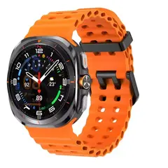 GENERICO - Correa silicona para samsung Galaxy WatchUltra 47mm 2024-2025 -Naranja
