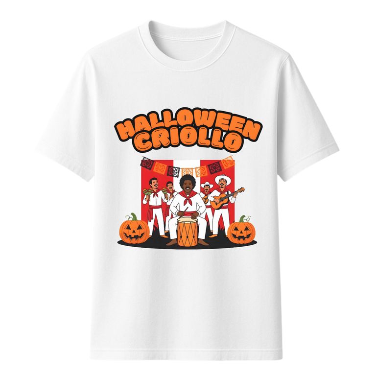 Polo 100% Algodón Estilo Clasico Unisex AquaModa Logo HalloWeen Criollo POHWP4