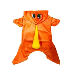 GENERICO - Disfraz Halloween mascotas perros y gatos Charmander talla 1