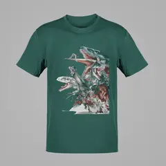 GENERICO - Polo Dinosaurio Jurassic World Camiseta para Niños Algodon Verde