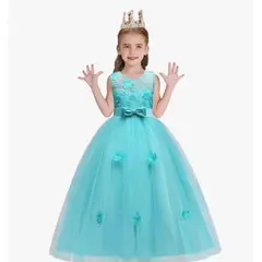 GENERICO - Vestido Niña Princesa Verde Jade Talla 16