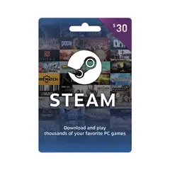 STEAM - Tarjeta Gift Card 30 USD