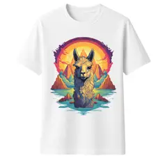 AQUA&MODA - Polo 100% Algodón Estilo Clasico Unisex AquaModa Logo LLama POLL1