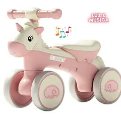 GENERICO - Bicicleta Scooter Unicornio para Niños con Luces & Musica - Rosado