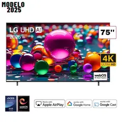 LG - TELEVISOR 75" UHD 4K SMART TV THINQ AI 75UA8000PSA - 2025