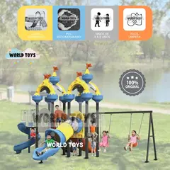 BABY - Centro de Juegos Castillo con Columpios «DREAMY CASTLE» Blue