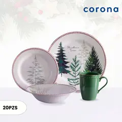 CORONA - Vajilla Navideña 4-16 Christmas Trees