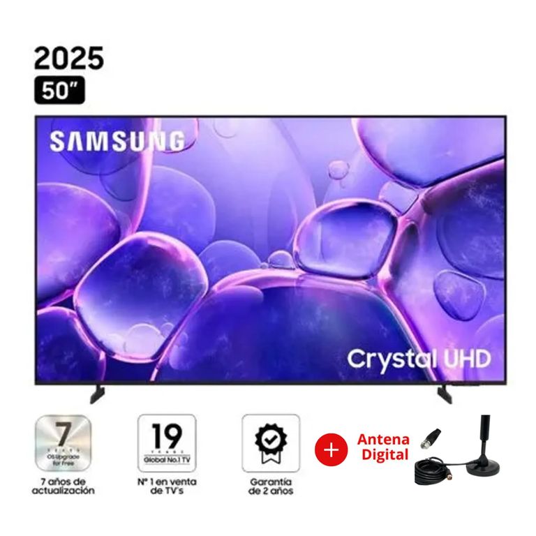 Televisor 50" U8000F 4K UHD Smart TV 2025 + Antena Digital