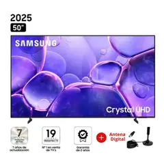 SAMSUNG - Televisor 50" U8000F 4K UHD Smart TV 2025 + Antena Digital