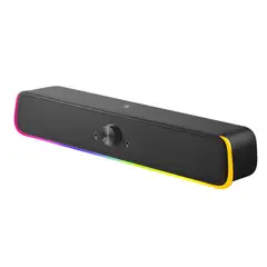 SEISA - Parlante Gamer RGB Tipo Barra 2.0 Para Computadora Laptop - 10W
