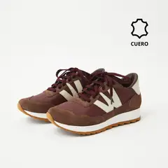 WHITE - Zapatillas urbanas mujer en cuero Zambia