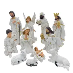 FLORIPA - Nacimiento Navideño Blanco Alto 30Cm AC257 FLORIPASTORE
