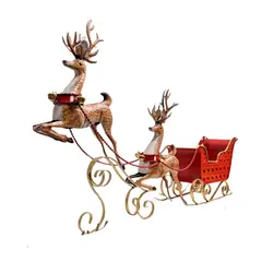 FLORIPA - Trineo Con Renos De Metal De 57Cm FM26 FLORIPASTORE