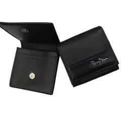 PERRY JHAN - Monedero de Cuero doble compartimiento con Sujetador para Correa