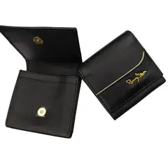 PERRY JHAN - Monedero de Cuero doble compartimiento con Sujetador para Correa