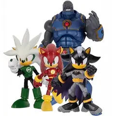 JAKKS PACIFIC - Pack DC x Sonic DarkSeid Flash Batman Shadow Linterna Verde