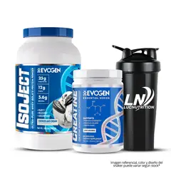 EVOGEN - IsoJect 26 Servicios - Cookie And Cream + Creatina 300 G Micronizada y Monohidratada + Shaker
