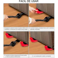 GENERICO - BASE MÓVIL MOVER COSAS SOPORTE ELEVADOR MUEBLE LAVADOR REFRI GATA ÚTIL