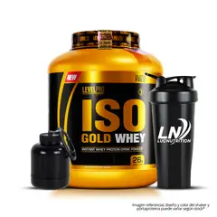 LEVEL PRO - Iso Gold Whey 3 kg - Rich Chocolate + Shaker + Portaproteina