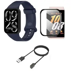 GENERICO - Correas de Silicona para Xiaomi Band 8 y 9 Pro, protector+cargador