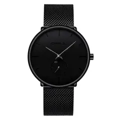 CRRJU - RELOJ NEGRO CASUAL ELEGANTE HOMBRE NEG122