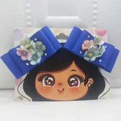 GENERICO - SET DE 3 LAZOS ITZEL AZUL - ACCESORIOS DANIELA SAC