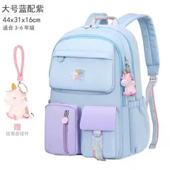 GENERICO - MOCHILA ESCOLAR CON LLAVERO DE UNICORNIO