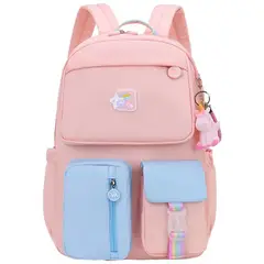 GENERICO - MOCHILA ESCOLAR CON LLAVERO DE UNICORNIO