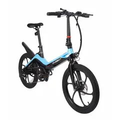 GENERICO - E-BIKE ONEBOT S9/1002 PLEGABLE INC. BATERIA, CARGADOR Y LLAVES AZUL