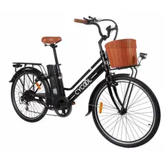 GENERICO - E-BIKE CYCOOL YDEB806C/1006 INC. BATERIA, CARGADOR Y LLAVES NEGRO