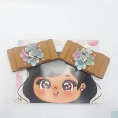 GENERICO - SET DE 3 LAZOS ITZEL MARRON - ACCESORIOS DANIELA SAC