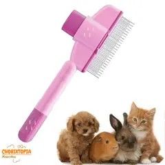 GENERICO - PEINE ANTIGARRAPATAS PIOJOS Y PULGAS PARA PERRO GATO ROSA