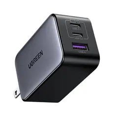 UGREEN - Cargador 65W USB-C Nexode 3 Puertos GaN Fast Charge