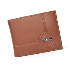 PAUL HARRIS - Billetera Para Hombre de Cuero con sencillero - Marrón camel