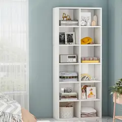 MUEBLES CRISOSTOMO - Librero de Melamina Moderno Blanco 60cm