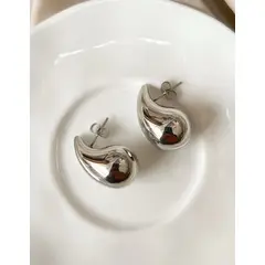 GENERICO - Aretes Bottega Gota en Acero Inoxidable